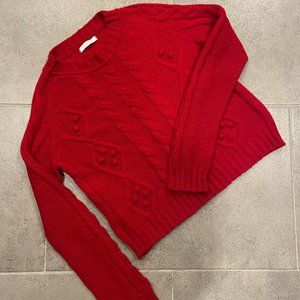 Red Acrylic Super Soft Sweater